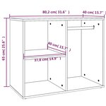 vidaXL Armoire de dressing Blanc 80x40x65 cm Bois d'ingénierie