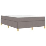 vidaXL Lit à ressorts avec matelas Taupe et blanc 160 x 200 cm tissu