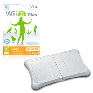 Nintendo Wii Fit Plus avec Wii Balance Board (Wii) - Balance de contrôle + jeu de fitness (compatible Wii)