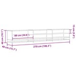 vidaXL Meuble TV chêne marron 270x40x46 cm bois d'ingénierie