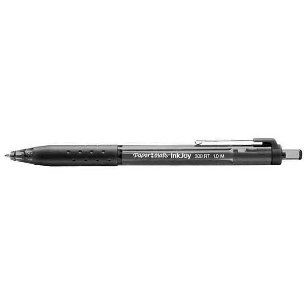 Stylo à bille InkJoy 300 RT Rétractable Pointe Moy Noir x 12 Paper Mate