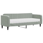 vidaXL Lit de jour avec matelas gris clair 80x200 cm velours