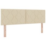 vidaXL Lit avec sommier et matelas design LED crème 160x200 cm en tissu