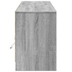 vidaXL Meuble TV avec LED sonoma gris 180x34x50 cm bois d'ingénierie
