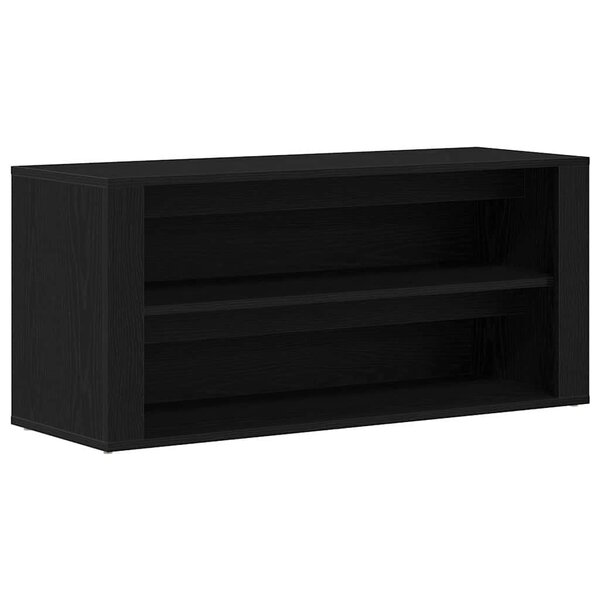 vidaXL Banc à chaussures Chêne noir 100x35x45 cm Bois d'ingénierie