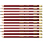 Crayon Papier Swano bout gomme HB x 12 STABILO