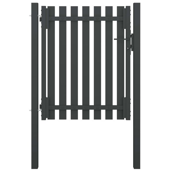 vidaXL Portail de clôture de jardin Acier 1x1 5 m Anthracite