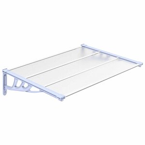 vidaXL Auvent de porte Gris et transparent 122x90 cm Polycarbonate