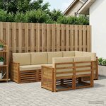 vidaXL Ensemble de canapés d'extérieur 6 pc Naturel