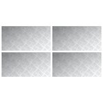 vidaXL Plaques en Alu avec Motif en Damier - 4 pièces Antidérapantes 80x40 cm