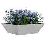 vidaXL Cache-pot de jardin Argent 50 x 50 x 15 cm Acier inoxydable