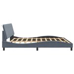 vidaXL Cadre de lit avec tête de lit Gris foncé 200x200 cm Velours