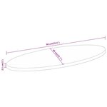 vidaXL Dessus de table 90x40x2 5 cm ovale bois massif de manguier