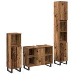 vidaXL Ensemble de meubles de salle de bain 3 pièces en bois ancien