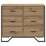 vidaXL Commode chêne artisanal 91 x 35.5 x 74.5 cm Bois d'ingénierie