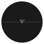 vidaXL Tapis de saut Tissu Noir pour trampoline rond de 4 57 m