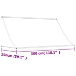 vidaXL Auvent rétractable anthracite 300x150 m tissu et acier
