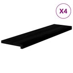 vidaXL Marches d'escalier 4 Pièces marron foncé 100x25x2 cm chêne massif