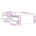 vidaXL Cadre de lit sans matelas Chêne noir 90x200 cm Bois d'ingénierie