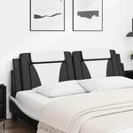 vidaXL Coussin de tête de lit Viana noir et blanc 180 cm similicuir