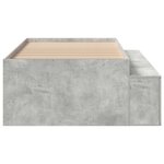 vidaXL Cadre de lit de rangement Gris béton 75x190 cm