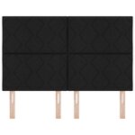 Tête de Lit LED vidaXL Design Blocs Diamants Noir 144 cm Tissu