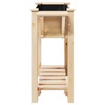 vidaXL Cache-pot de jardin avec étagère Beige 111 x 37 x 76.5 cm