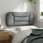 vidaXL Coussin de tête de lit Hvar gris clair 90 cm tissu