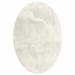 vidaXL Tapis de surface ovale HUARTE Crème 140 x 200 cm 100  Polyester