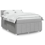 vidaXL Sommier à lattes de lit avec matelas Gris clair 140x200cm Tissu