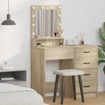 vidaXL Coiffeuse Chêne Sonoma 50 x 41 x 135 cm Bois d'ingénierie