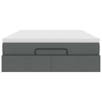 VidaXL Cadre de lit ottoman avec matelas gris foncé 140x200 cm tissu