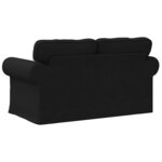 vidaXL Canapé Noir 215 x 82 x 80 cm tissu