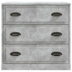 vidaXL Buffets 2 Pièces gris béton bois d'ingénierie