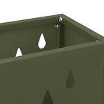 vidaXL Support de parapluie vert olive  28x12x41 cm  en acier