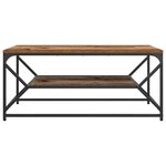 Table basse vidaXL avec étagère en bois vintage 90x50x40 cm en bois d'ingénierie