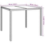 vidaXL Table de Jardin Blanc 90 x 90 x 75 cm polyrotin