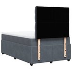 vidaXL Sommier à lattes de lit et matelas Gris foncé 120x200cm Velours
