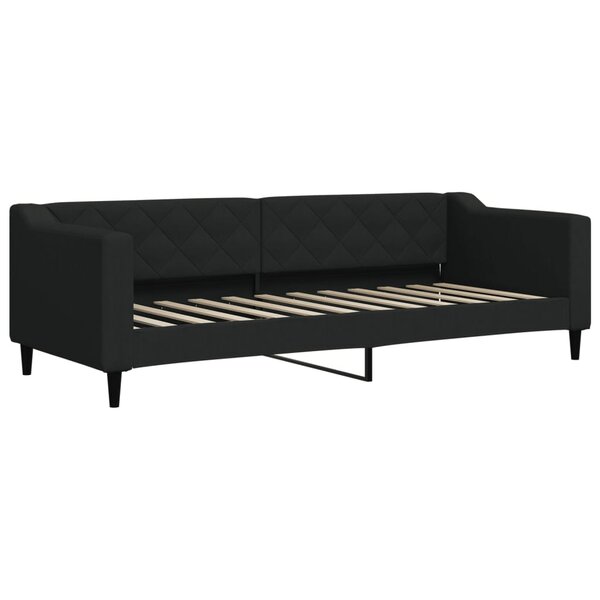 vidaXL Lit de repos sans matelas noir 80x200 cm tissu