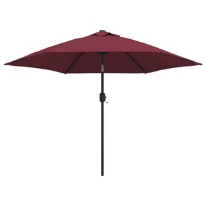 vidaXL Parasol de jardin avec mât en métal rouge bordeaux 300 cm