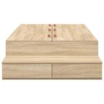 vidaXL Cadre de lit avec rangement Chêne Sonoma 226.5 x 90 x 31.5 cm