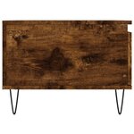 vidaXL Table basse Chêne fumé 90x50x36 5 cm Bois d'ingénierie