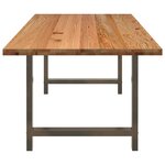 vidaXL Table à manger marron clair bois de chêne massif rectangulaire