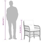 vidaXL Ensemble à manger de jardin avec coussins 5Pièces Beige poly rotin