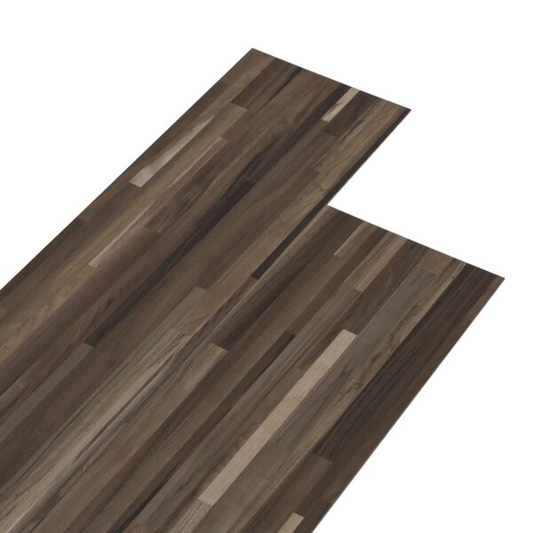 vidaXL Dalles de plancher PVC autoadhésif 5 21 m² 2 mm marron rayé
