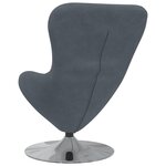 Fauteuil œuf vidaXL en velours gris foncé