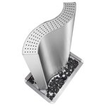 vidaXL Fontaine de jardin Argenté 60 2x37x122 1 cm Acier inoxydable