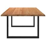 vidaXL Table à manger et bord naturel bois massif chêne rectangulaire