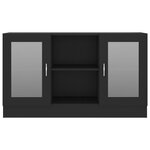 vidaXL Armoire à vitrine Noir 120x30 5x70 cm Bois d'ingénierie