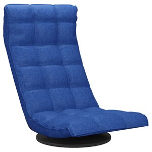 vidaXL Chaise de sol pivotante Bleu Tissu